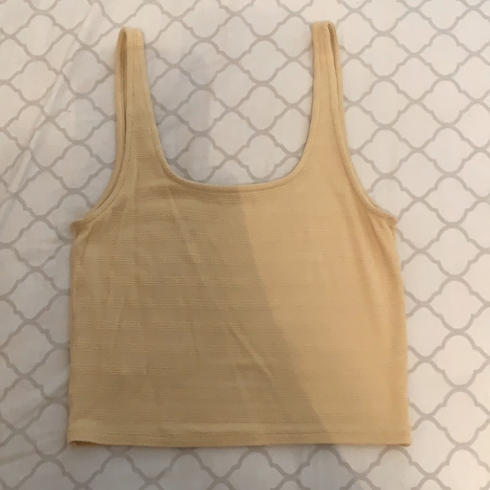 Yellow Ribbed Tank - Picture 2 of 2